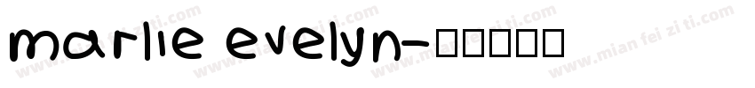 marlie evelyn字体转换
